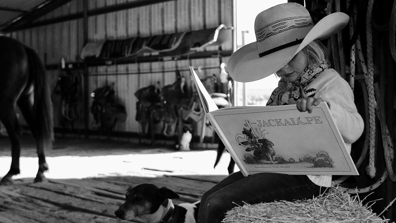 cowgirl learns to read