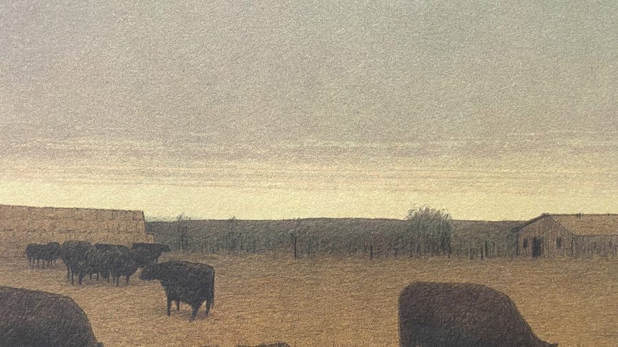 Russell Chatham painted Winter Pasture