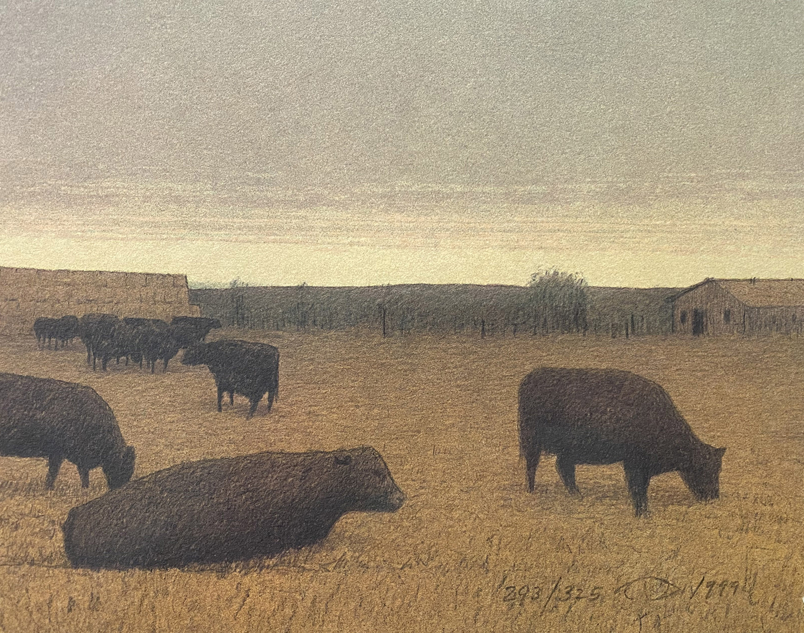 Russell Chatham painted Winter Pasture