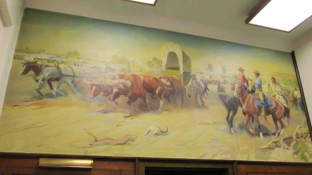 "General Sully at the Yellowstone" is a mural by artist J.K. Ralston

