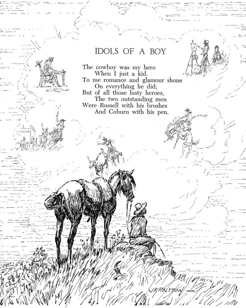 A cowboy poem and illustration by J.K. Ralston