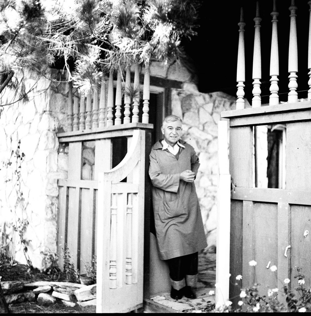 Jo Mora outside of his studio.