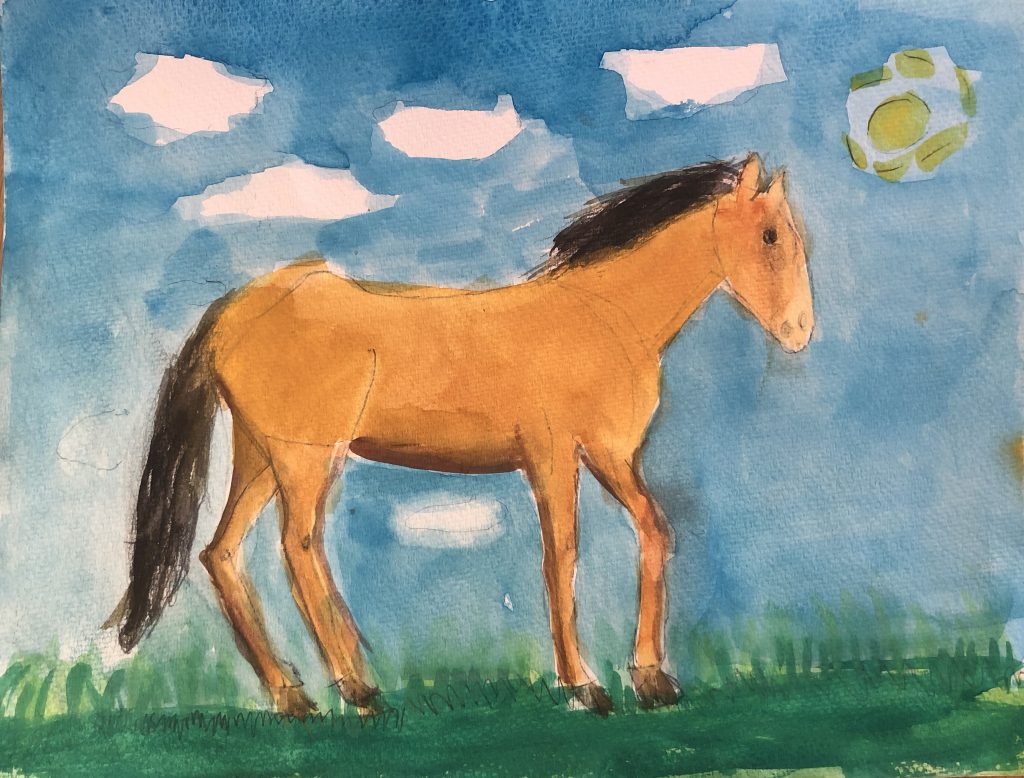 Sunny Day, by Esther Mahnovsky, the Western Horseman Youth Art Contest