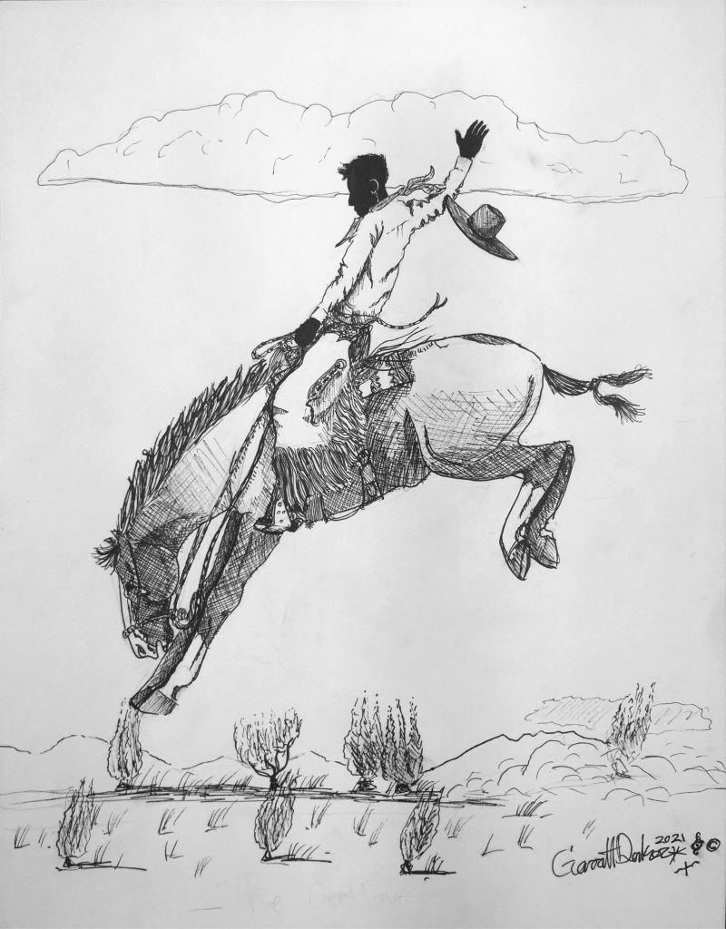 Bronc Rider won reserve in the 9-13 age division of the Western Horseman Youth Art Contest
