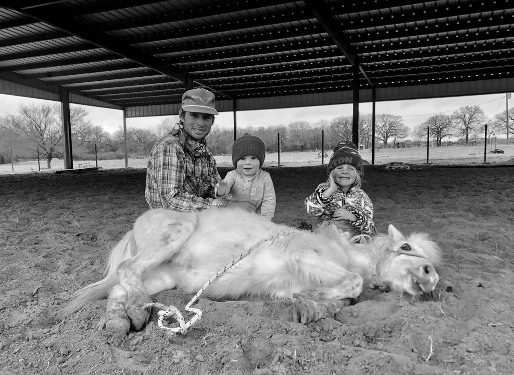 laying down a horse