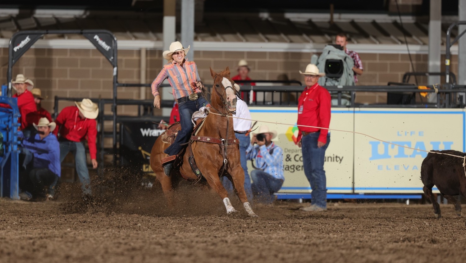 Tacy Kay Webb in the breakaway roping