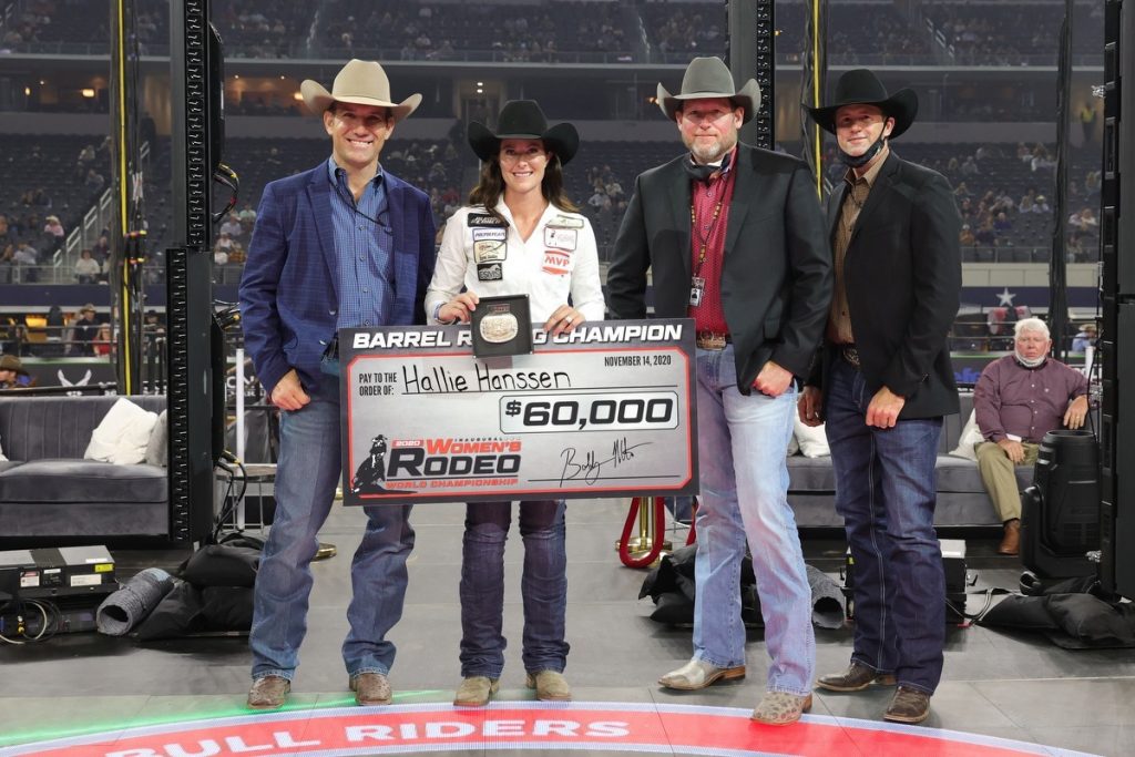 Hallie Hanssen after winning the 2020 World Rodeo World Championships.
