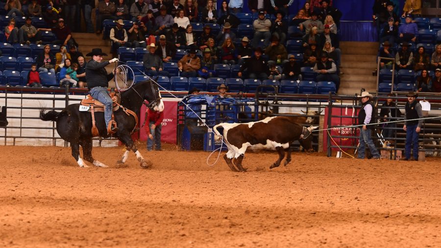 Zane Bruce catching heels at the 2021 FWSSR Timed Event Challenge