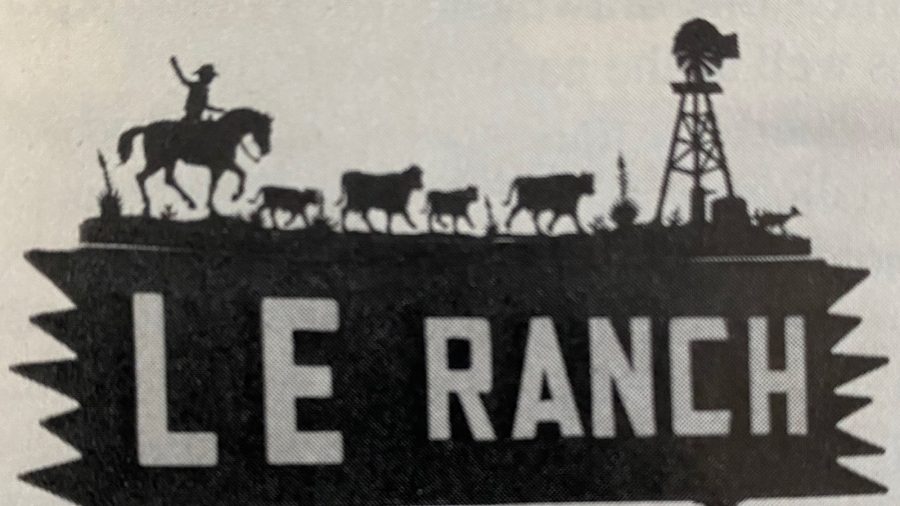 Le Ranch metal sign