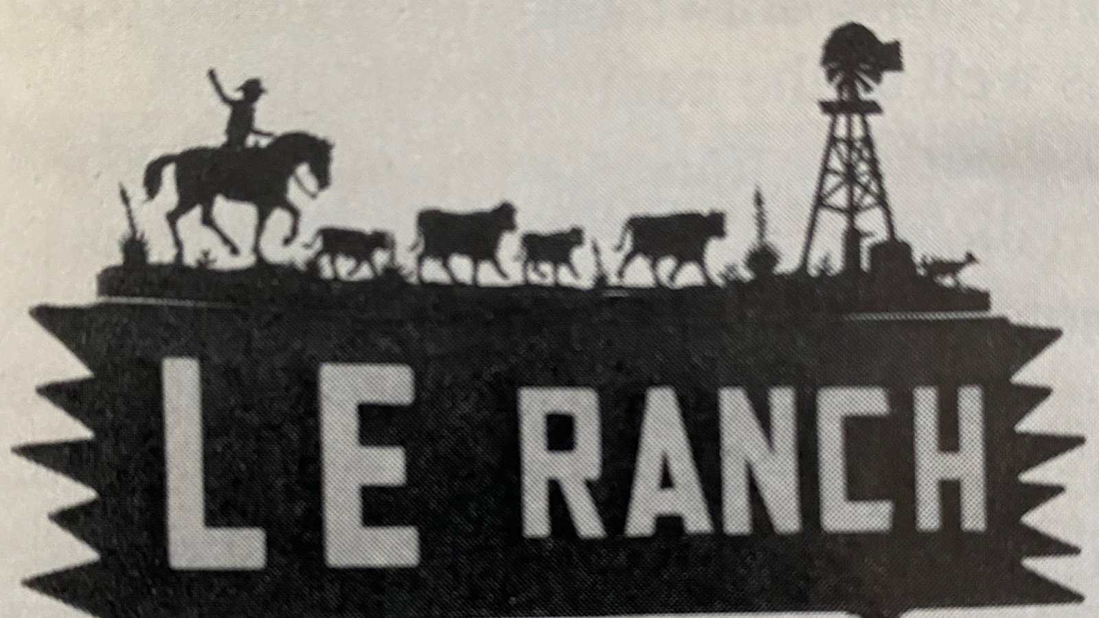 Le Ranch metal sign