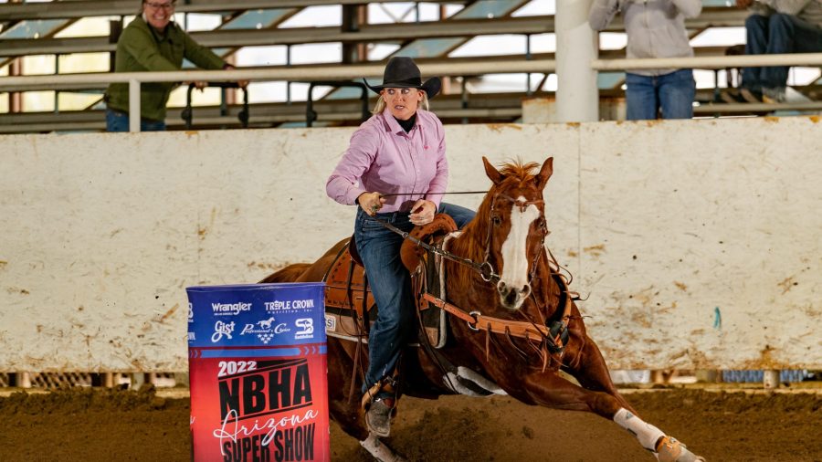 Women's Rodeo Wold Championship qualifier Jimi Jones riding Rockin A Lil