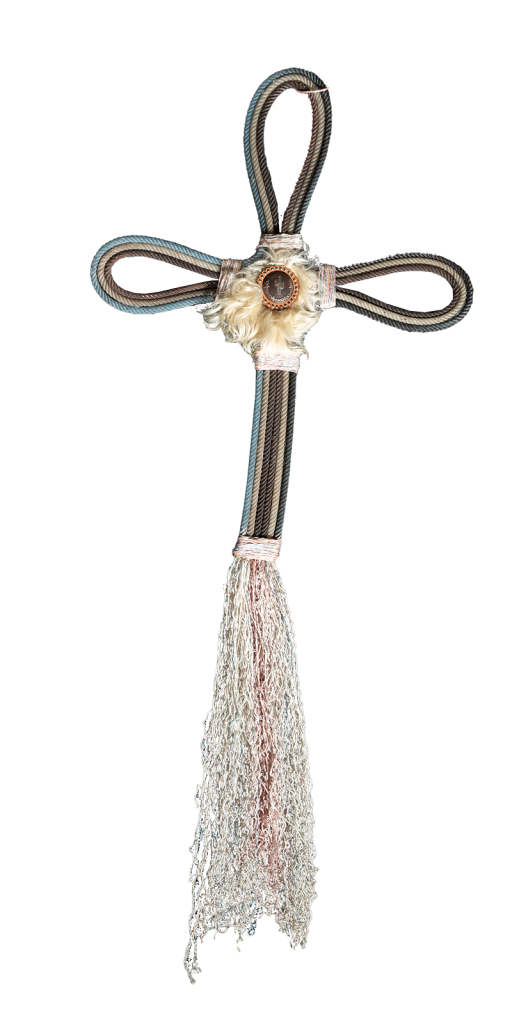 Rope cross made by Tava Sexton for the 2022 Western Lifestyle Trade Craft Showcase.