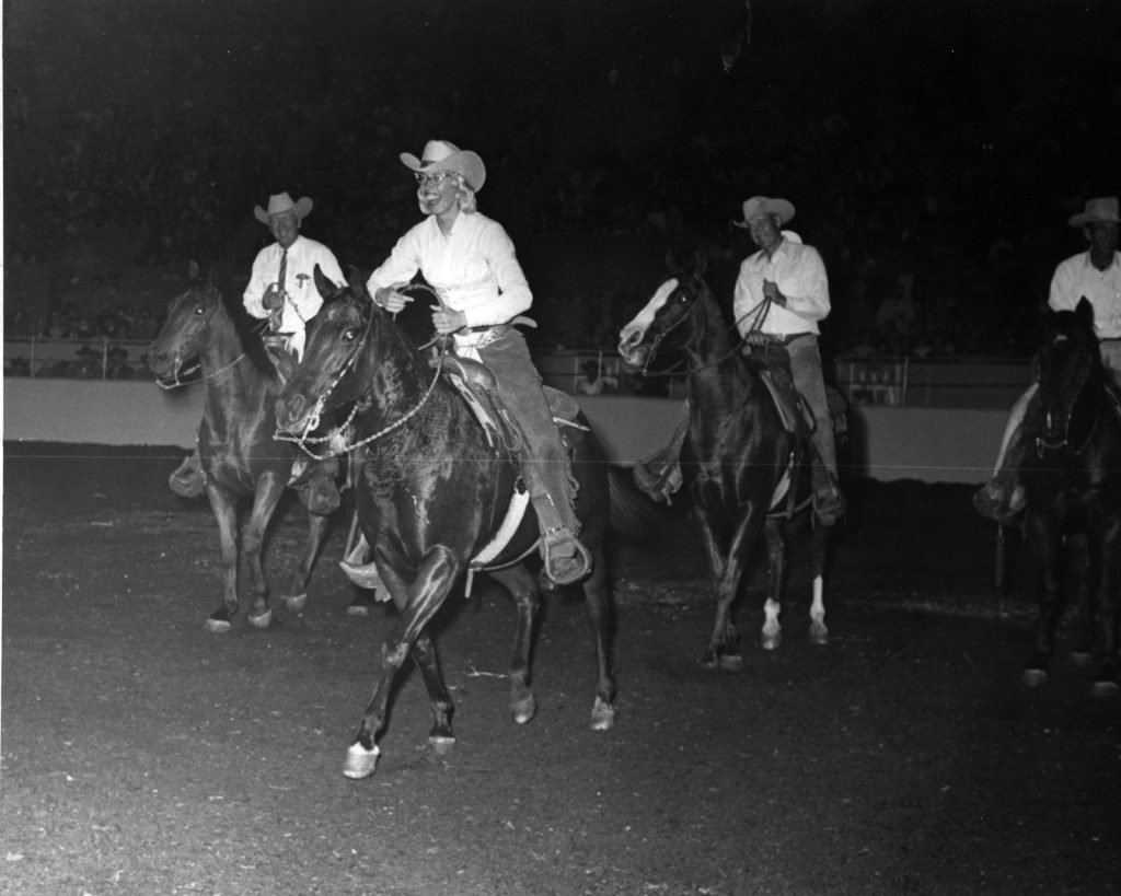 In 1961, Sheila Varian became the first woman to win the Reined Cow Horse Open Championship at San Francisco’s Cow Palace.
