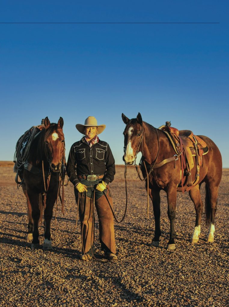 Becca Gagan is committed to her family's cattle operation and raising quality horses that can be used on the ranch of in the roping arena.