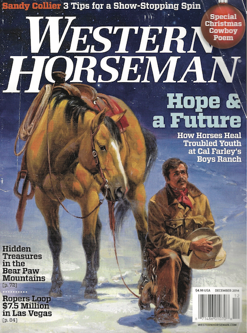 Artist Jack Sorenson revels in the Christmas spirit as he creates holiday paintings that appear on the covers of Western Horseman.