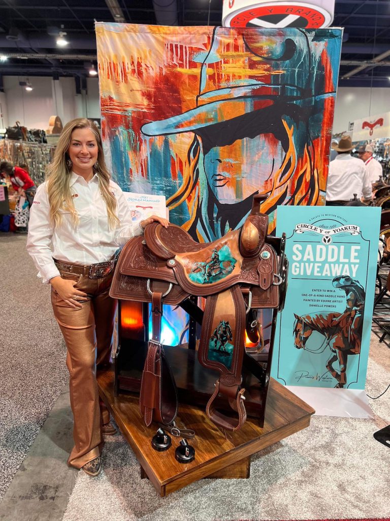 Pulling craftsmanship from multiple artists, Circle Y Saddles and artist Danielle Powers created a Western saddle that honors the horsewoman. 