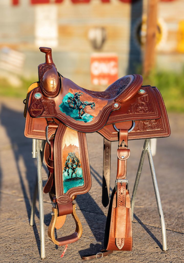Pulling craftsmanship from multiple artists, Circle Y Saddles and artist Danielle Powers created a Western saddle that honors the horsewoman. 