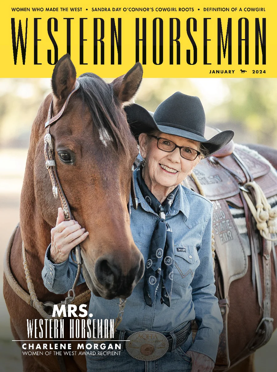 Women and a horse on the cover of the Western Horseman magazine