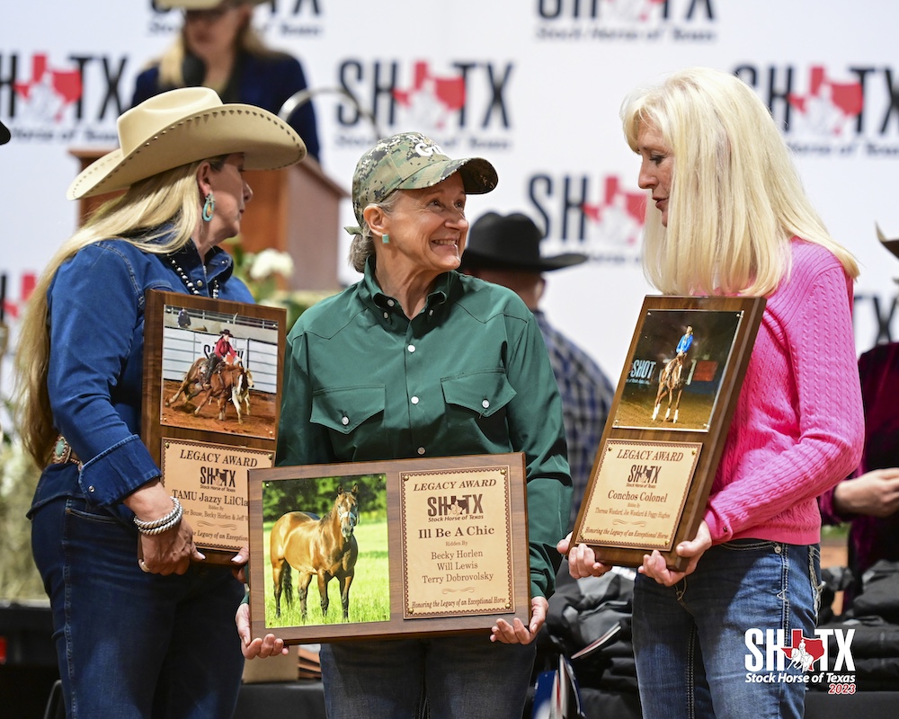 For horses handed down from rider to rider in Stock Horse of Texas, their Legacy Horse Award honor is icing on a career of competition.
