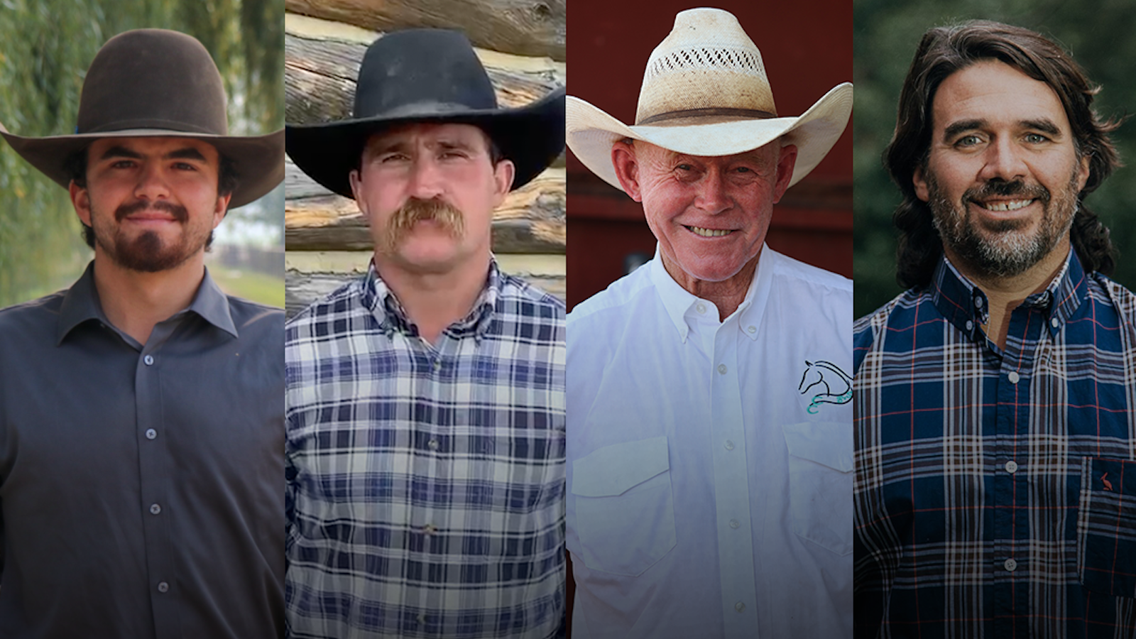 From left to right, Joseph Bentz, Dustin Sippola, Buster McLaury and Cristobal Scarpati. Courtesy of Road to the Horse