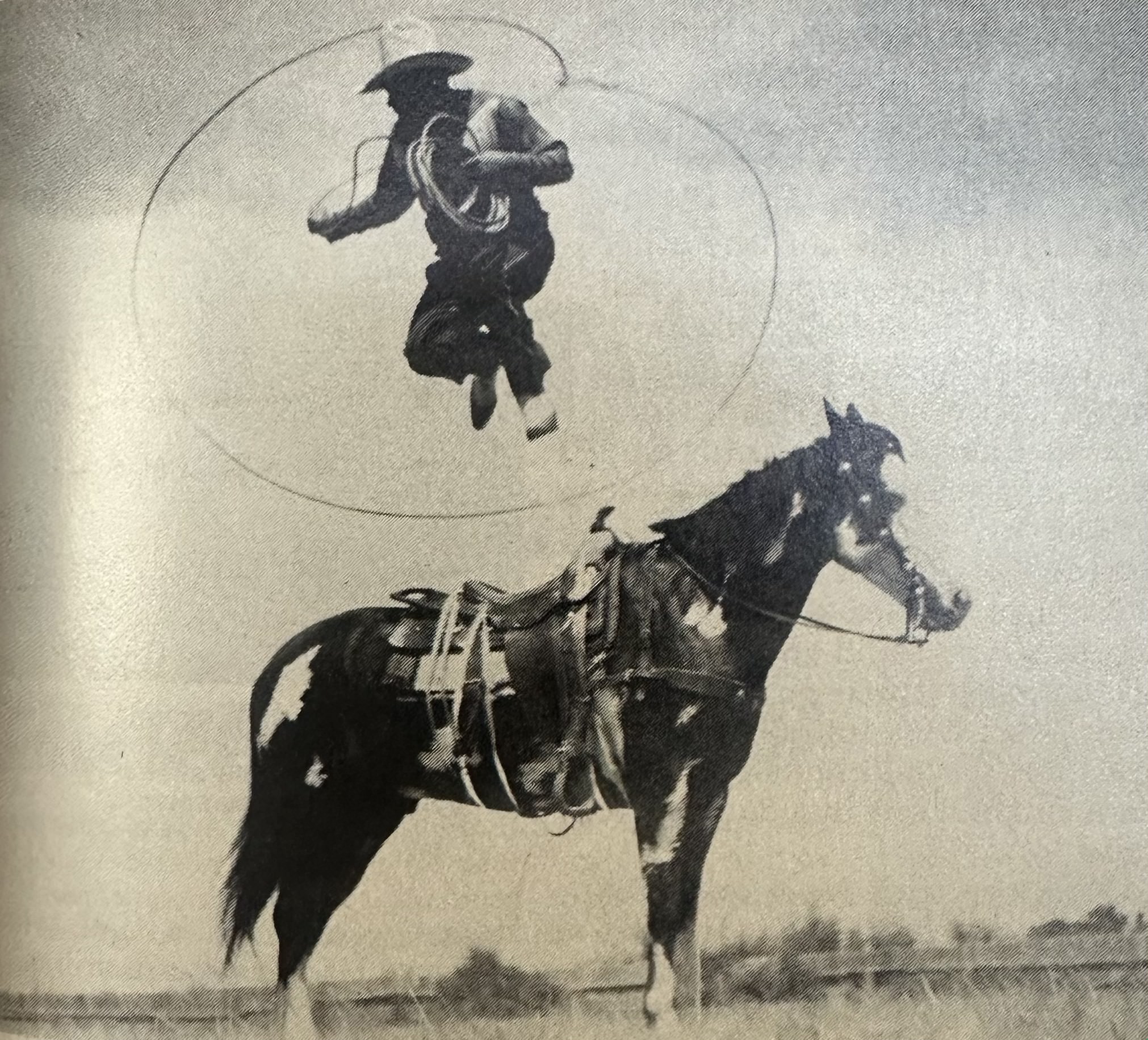 Frank Dean in action. When you can do this one, you are a trick roper!