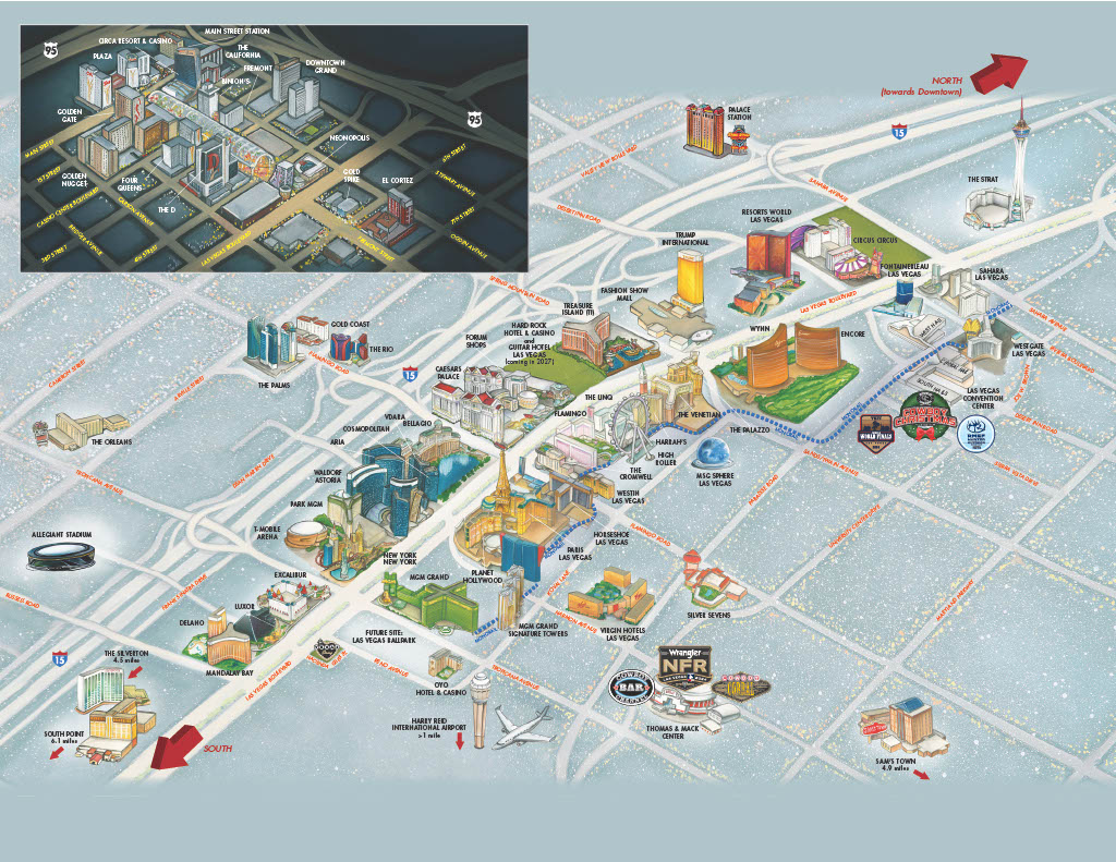 Map of the Las Vegas Strip