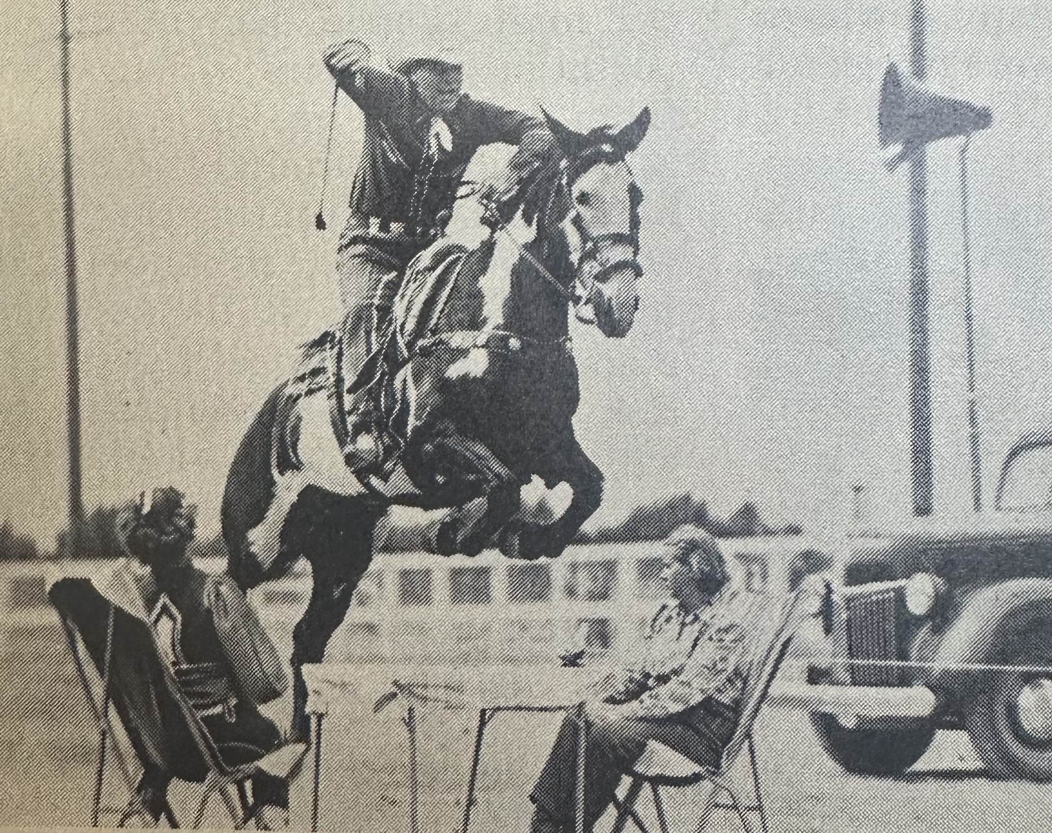 Frank and his horse Jerry performing at a rodeo in Twin Falls, Idaho.