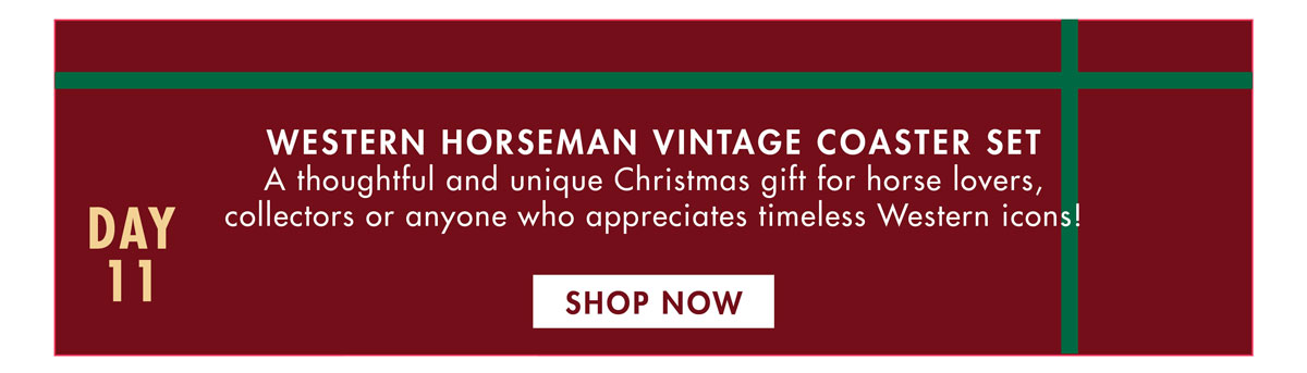 western horseman vintage coaster set