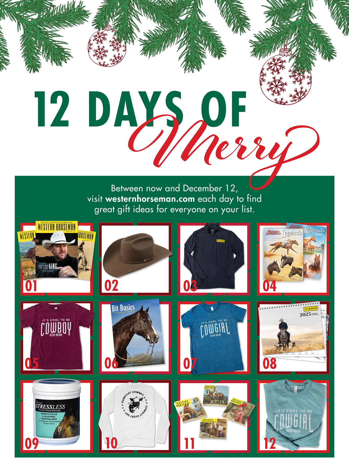 12 days of merry days 1 through 12
