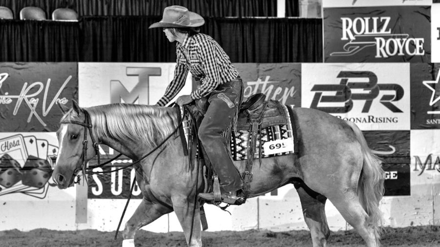 Kelli Neubert on a horse