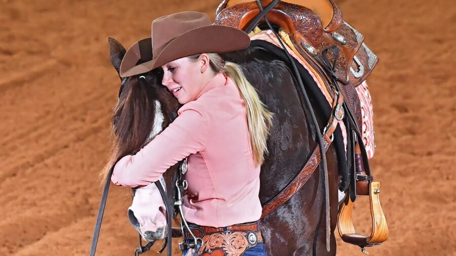 Pictured are the 2024 NRHA Futurity Levels 4 and 3 Open Champions, The Firemen and Kaci O’Rourke. Photography by Waltenberry