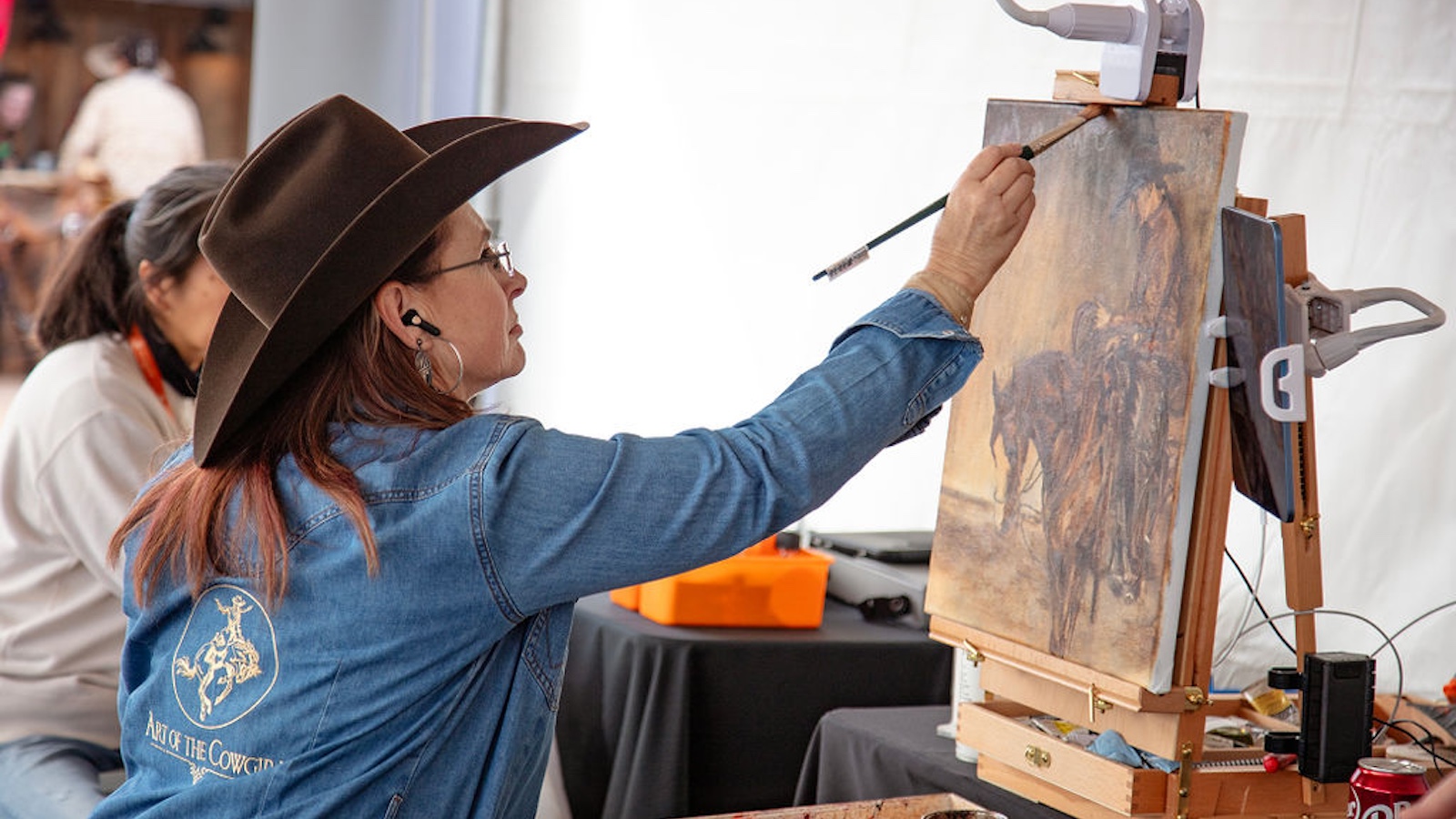 Artist paintings at Art of the Cowgirl