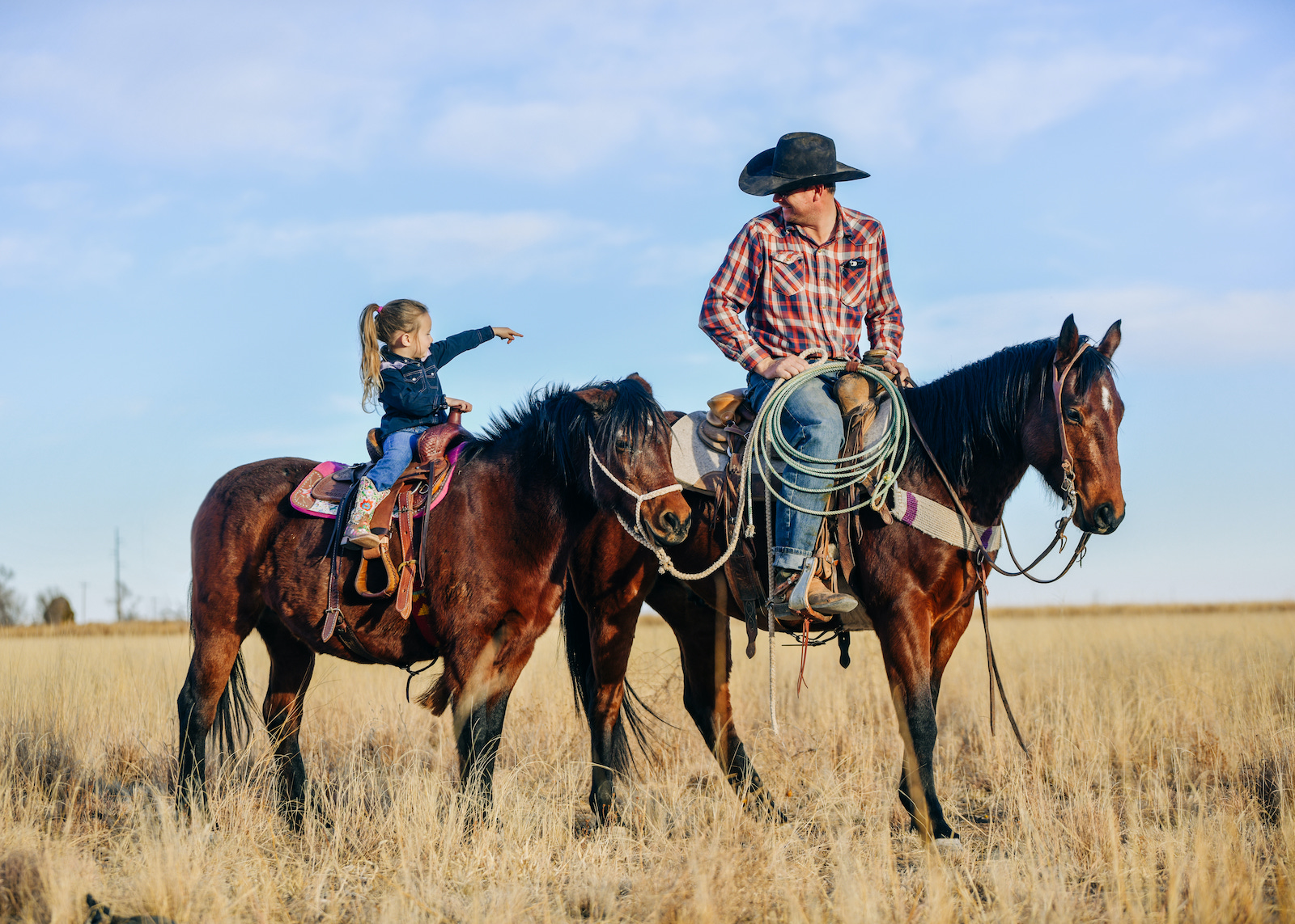 Father and Son using their 5 star equine pads