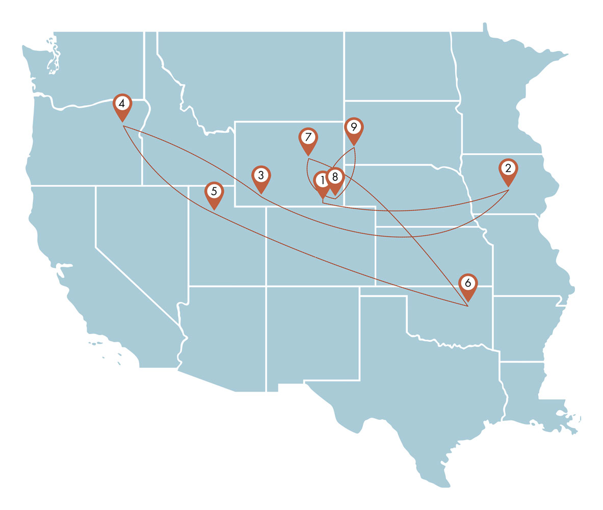 map of the summer rodeo run