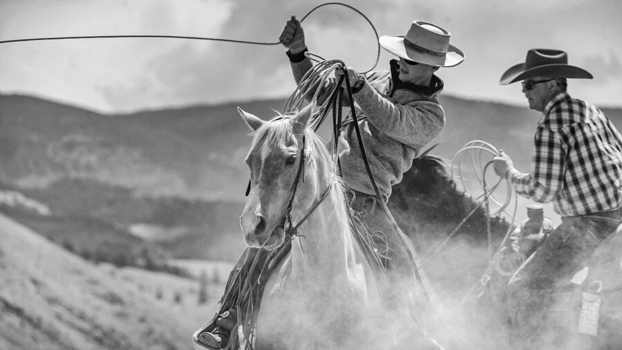 black and white photo of Scott Gore at a branding