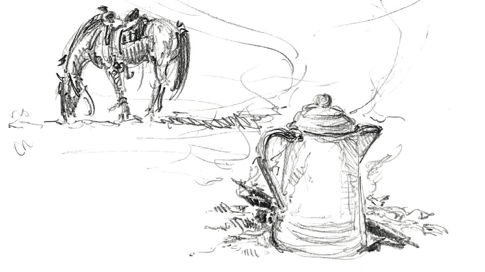 camp coffee sketch
