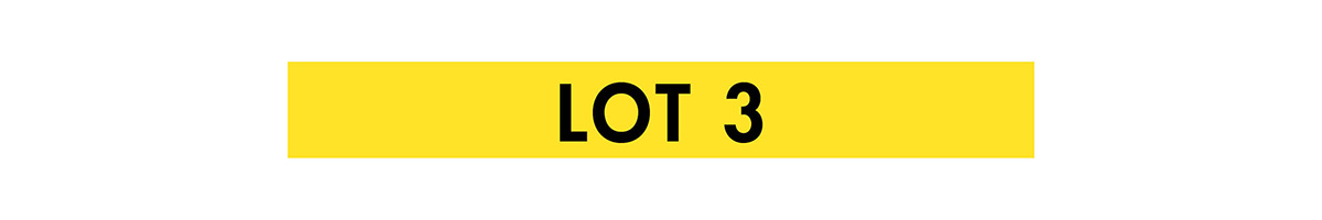 yellow box with black lot 3 label