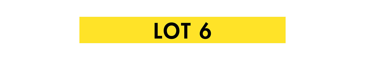 yellow box with black lot 6 label