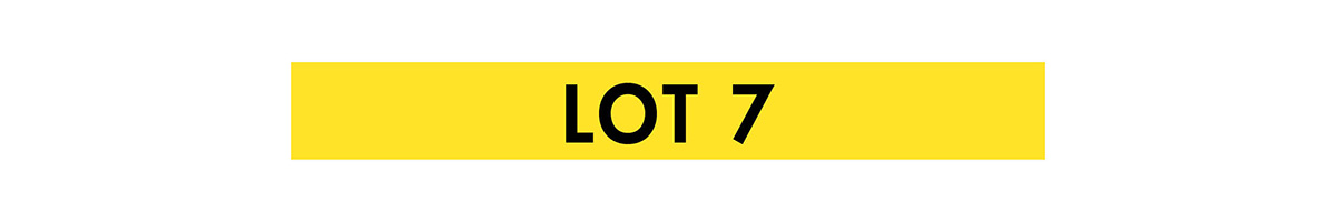yellow box with black lot 7 label