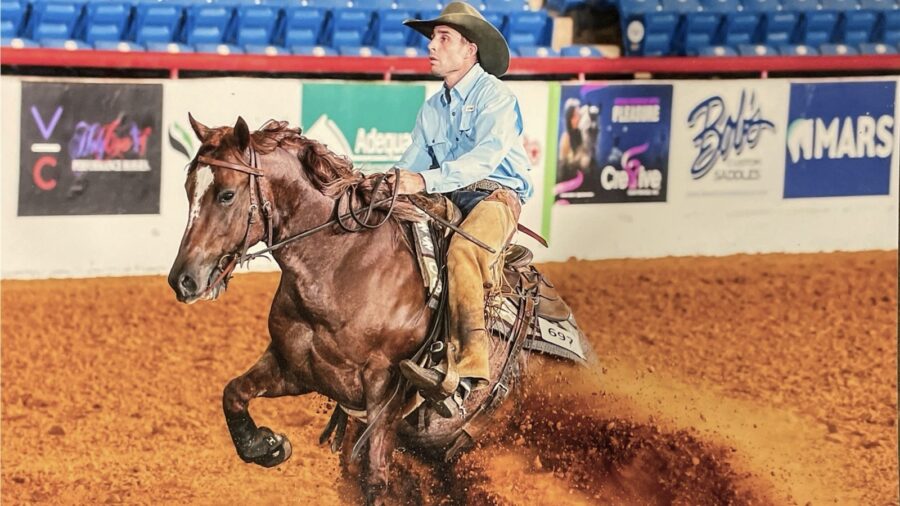 Luke Neubert and his horse, Kid