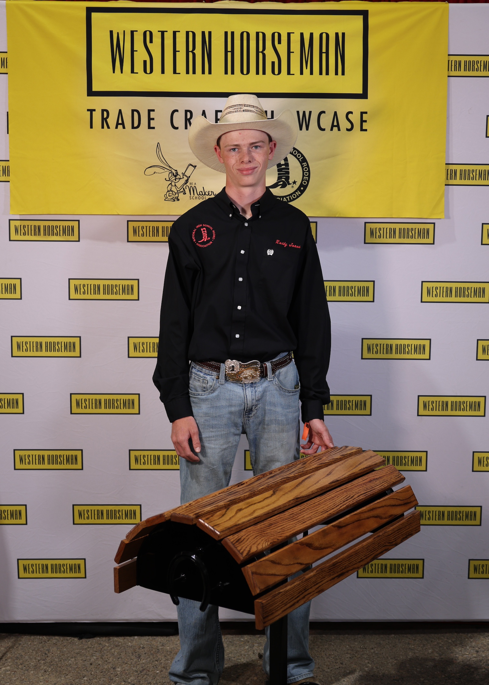 Rusty Jones with his saddle rack