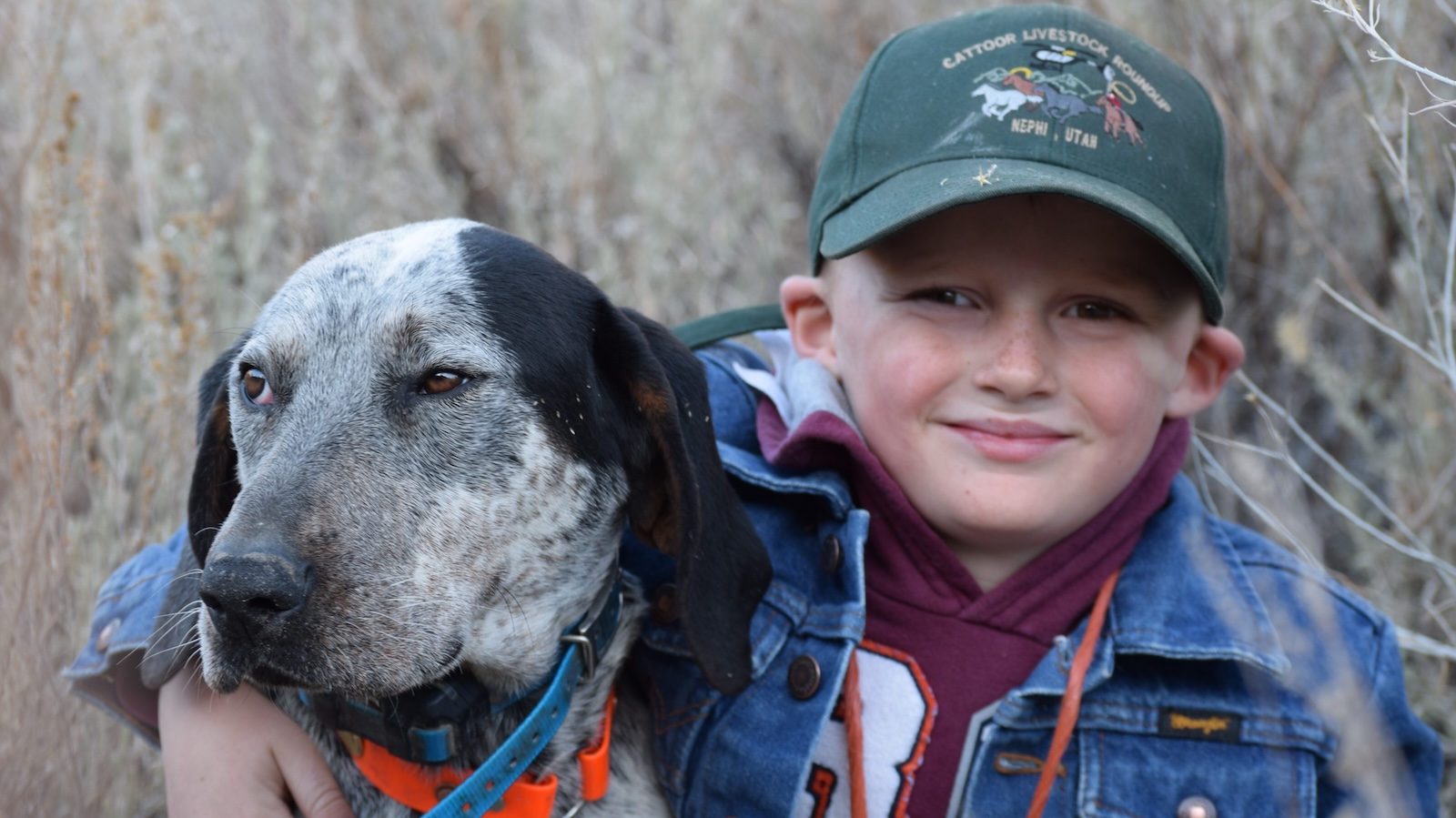 Jolyn Young's son and his dog for september holidays