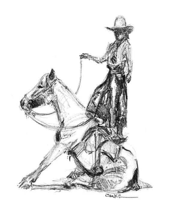 sketch of Fannie Sperry Steele by Teal Blake