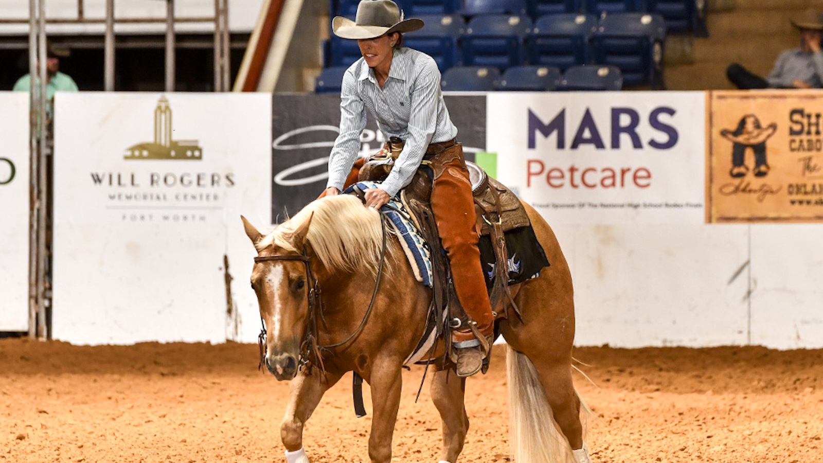 Kelli Neubert and her palomino